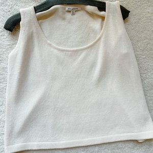 St. John White Knit Shell